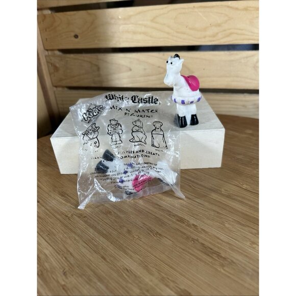 1996 White Castle Mix n Match Figure Wilfred Toy Lot of 2 With 1 New in Package - Picture 1 of 4
